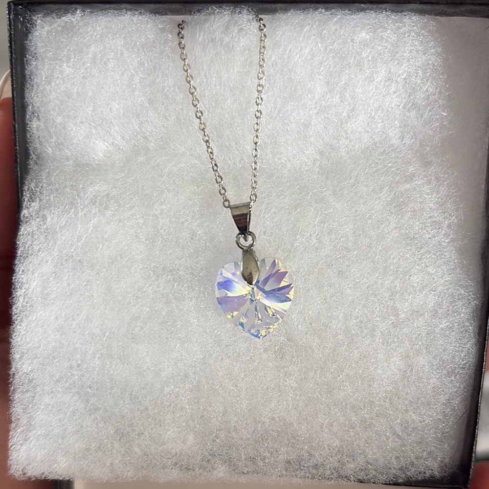 Heart-Shaped Silver Pendant Necklace